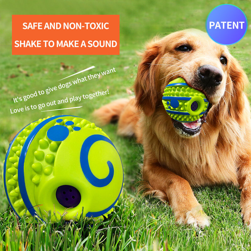 Bola de juguete Molar con sonido de 10/14cm, bola Vocal de escape interactiva, muñeco para perros con sonido para mascotas, juguete de limpieza al aire libre, 1 ud.