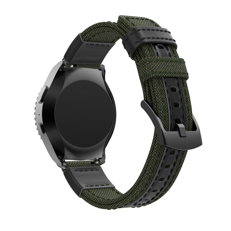 Correa de lona de 20mm para Samsung Gear S2/Gear sport /Galaxy Active/Active 2, pulsera cómoda, accesorios de reloj de lona tejida