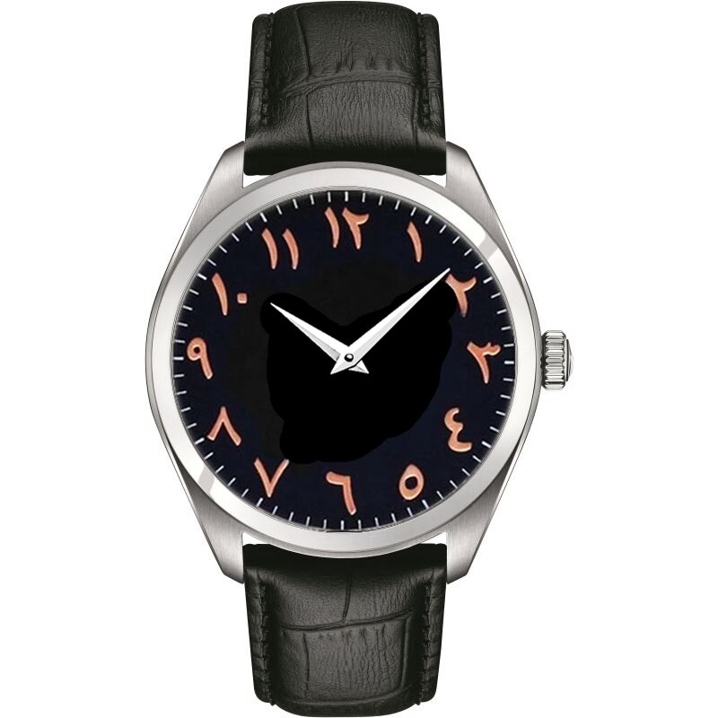 Zegarek Avocado stylowy nowy męski zegarek cyfry arabskie skórzany pasek kwarcowy na rękę