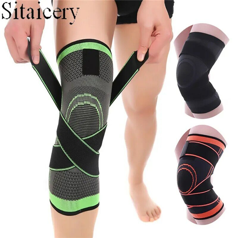 Knee Brace Support Professional Protector Sports Knee Pads Breathable Bandage Knee Brace Basketball Fitness Sport Running