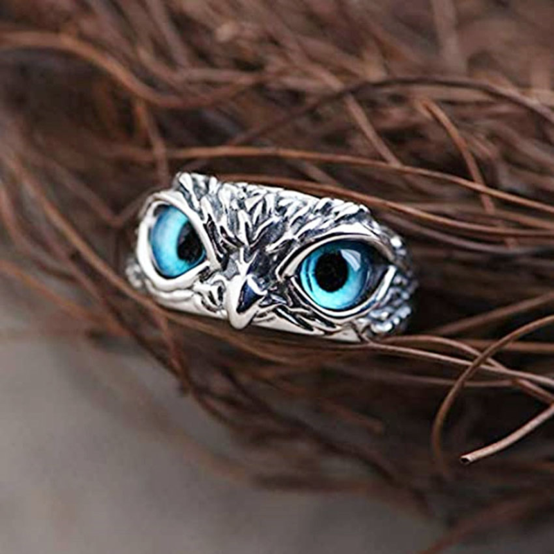 Очаровательное винтажное милое мужское и женское простое дизайнерское кольцо в виде совы серебристого цвета обручальное кольцо