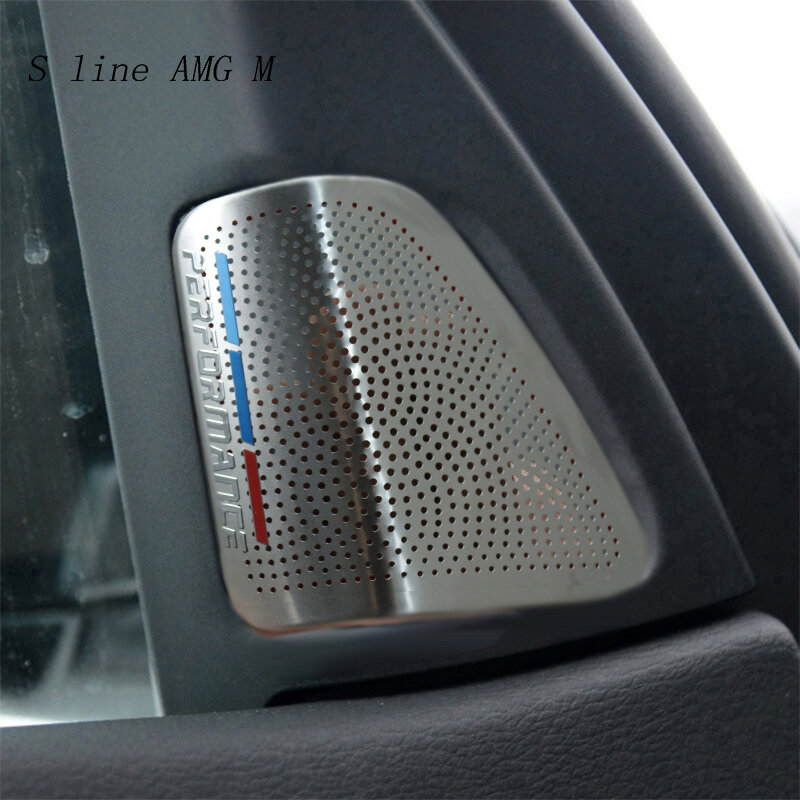 Couverture de haut-parleur triple de voiture, autocollant de décoration, pour BMW X5 E70, porte avant haut de gamme, accessoires automobiles