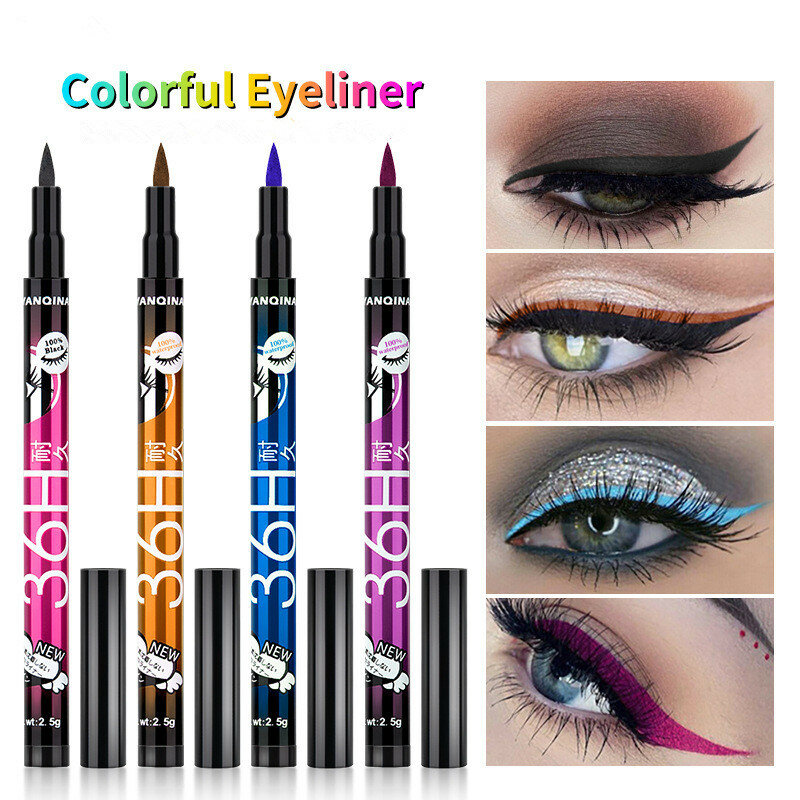1pcs Black Waterproof Liquid Eyeliner Pencil No Dizzy Eye Liner Pen Cosmetics Eye Makeup Beauty Essentials Long-lasting