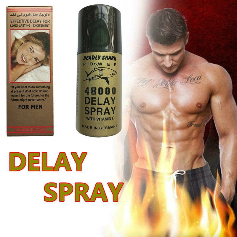 Spray para retrasar la eyaculación masculina, espray Shark Deadly 48000, reduce la sensibilidad retardante, 40ML