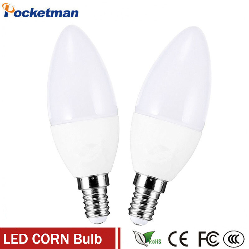 1 pz/lotto LED E14 lampadina LED candela lampada vita a basso tenore di carbonio SMD2835 e14 led AC220-240V caldo/bianco risparmio energetico spedizione gratuita zk40