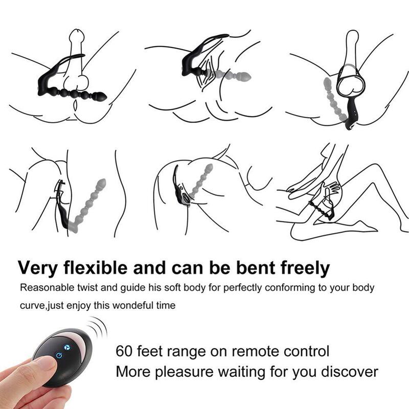 Abdo Frequentie Mannelijke Prostaat Massage Vibrator Anale Plug Sex Toys Voor Gay Mannen Anale Speeltjes Butt Plug Vertraging Ejaculatie Ring voor Man
