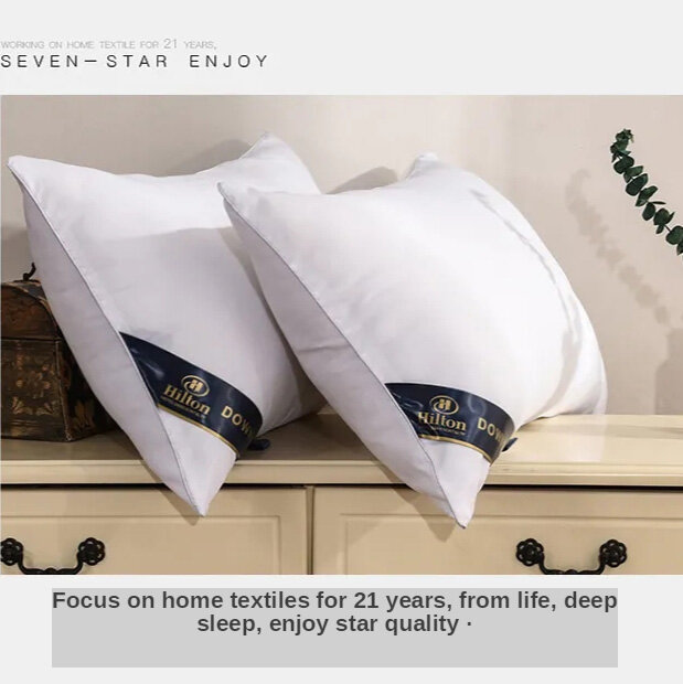Hot five-star hotel pillow core for adult students, single and double pillow core, neck protector and sleep pillows for bedroom