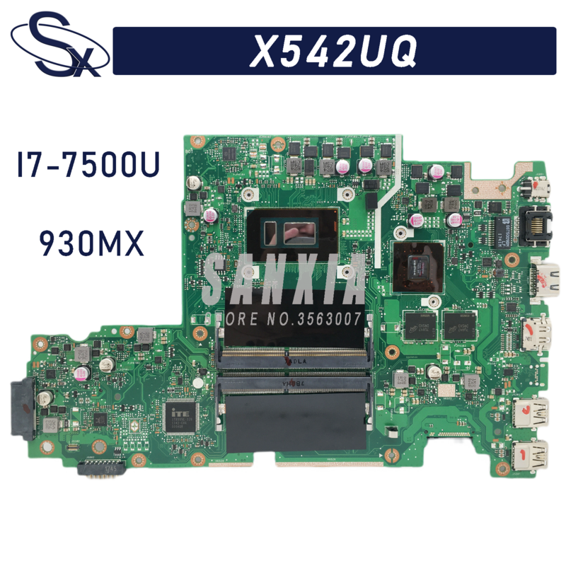 Motherboard X542UQ untuk ASUS VivoBook X542UF X542UR X542U FL8000U V587UN X542UN X542UQR Notebook Motherboard I7-7500U 930MX/940MX