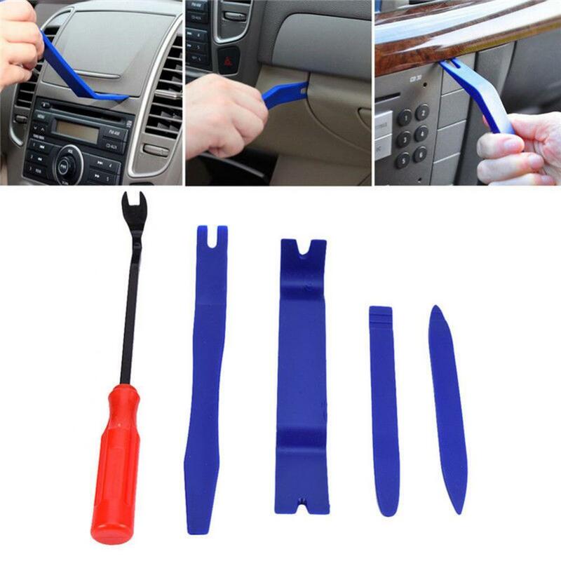Kit de herramientas de extracción de palanca de salpicadero de coche abierto, Panel de puerta GPS, Audio embellecedor de plástico, 5 uds.