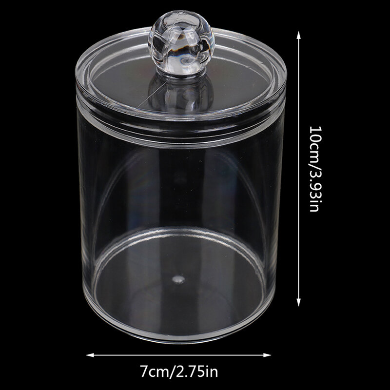 Caja de almacenamiento de acrílico transparente de una sola capa, soporte de bastoncillos de algodón, caja organizadora de maquillaje y cosméticos, 7x10cm, nuevo
