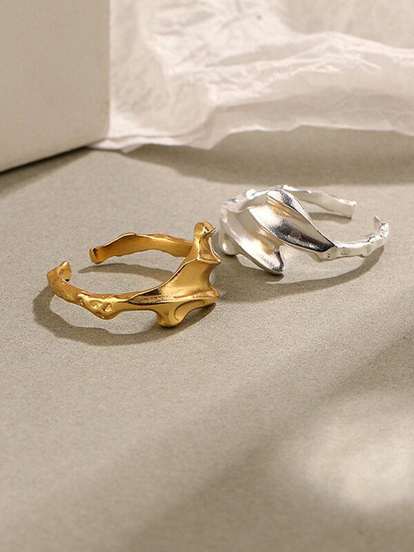 S'STELL-925 스털링 실버 패션 디자인 장식 오프닝 반지, 여성을 위한 미니멀리스트 약혼 조정 가능한 반지 주얼리