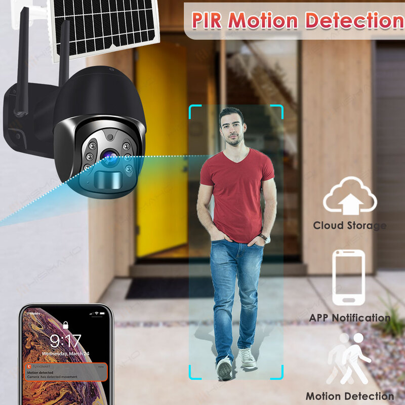 Tuya IP-Kamera WiFi 4G SIM-Karte Videoüberwachung CCTV-Überwachungskamera 1080P Solar Outdoor Wireless Batterie PTZ Smart Home Alex