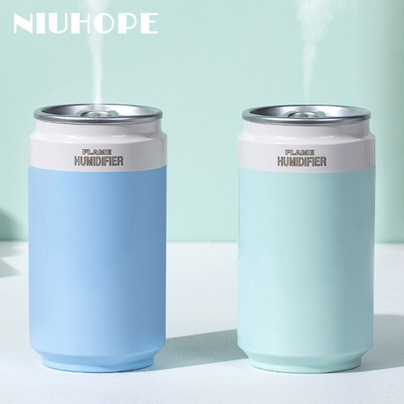 NIUHOPE  Cola Tin Humidifier Essential Aroma Diffuser USB Purifier Atomizer for Car Office USB Mini Cold Firework Humidifier