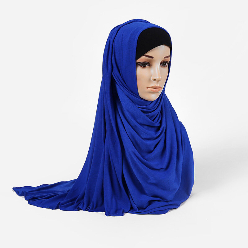 Women's Hijab Wrap Solid Color Shawls Headband Muslim Hijabs Headscarf Shawl Plain Maxi Muslim Hijab Women Wrinkle Scarves