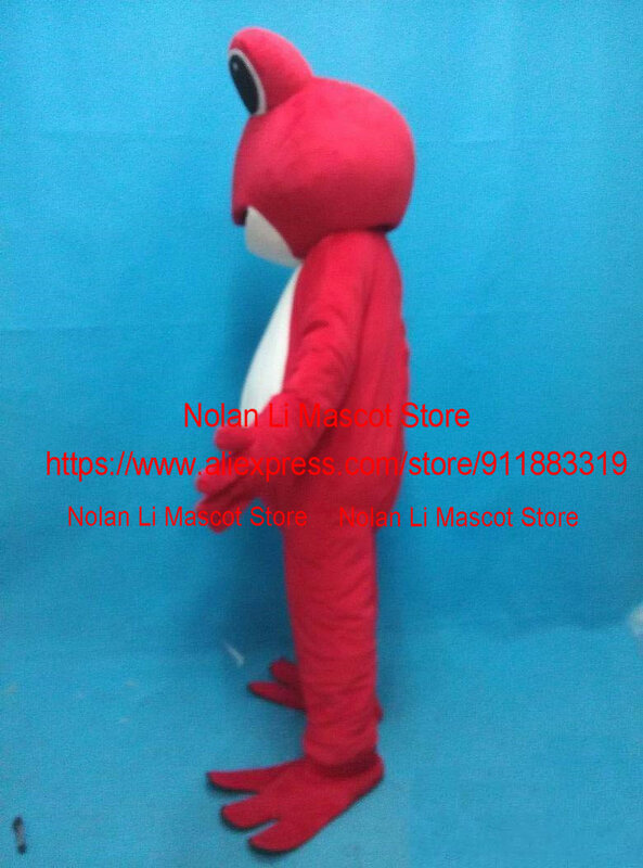 Hoge Kwaliteit Rose Red Kikker Mascotte Kostuum Cartoon Anime Cosplay Movie Props Volwassen Grootte Reclame Kerst Carnaval Gift 980