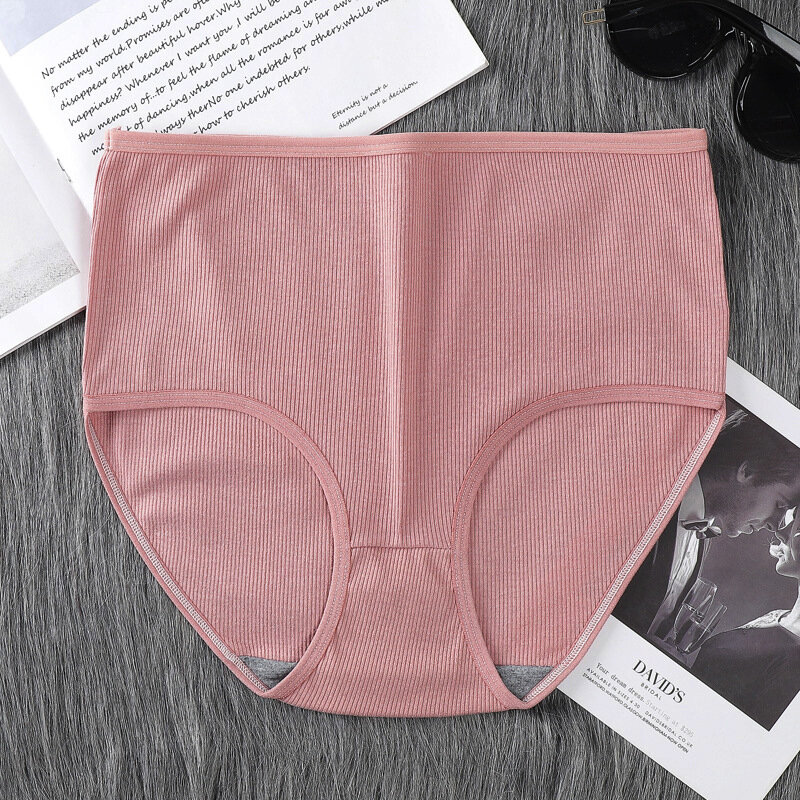 Pakaian Dalam Katun Cetakan Ramah Kulit Nyaman Pinggul Meningkatkan Perut Ukuran Besar Pinggang Tinggi Celana Dalam Wanita Seksi M-XXL Ukuran Celana