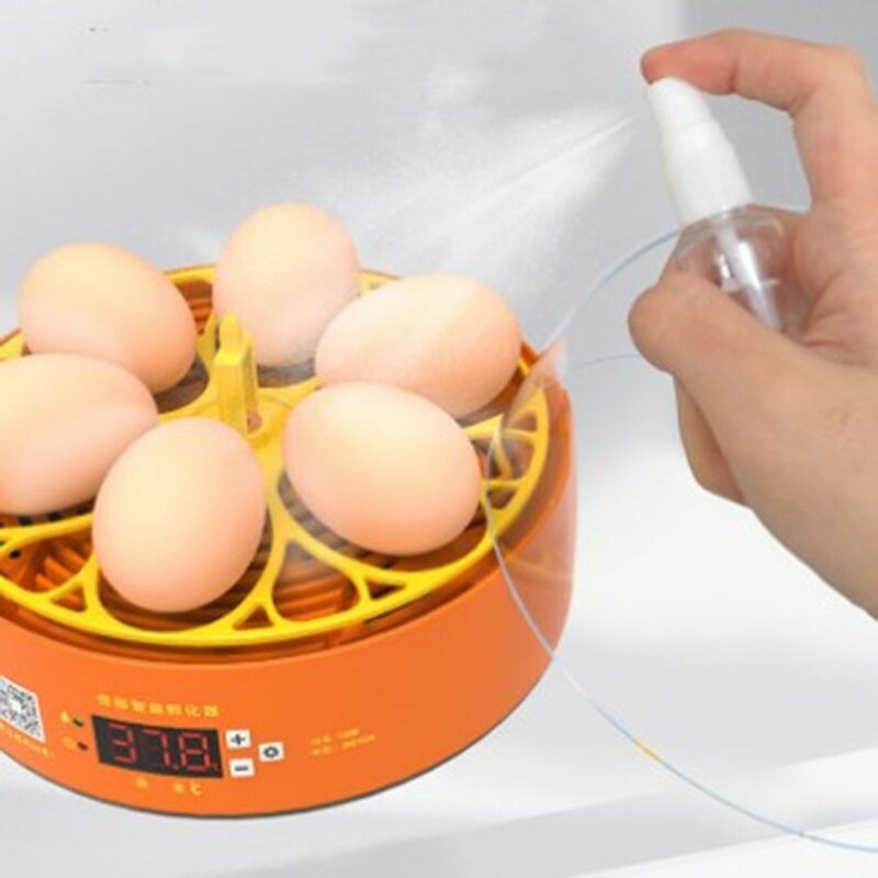 Mini Digital 6ไข่อัตโนมัติอุณหภูมิ Brooder ไก่เป็ดไก่ไข่ไข่ฟาร์มสัตว์ปีก Hatchery เครื่อง