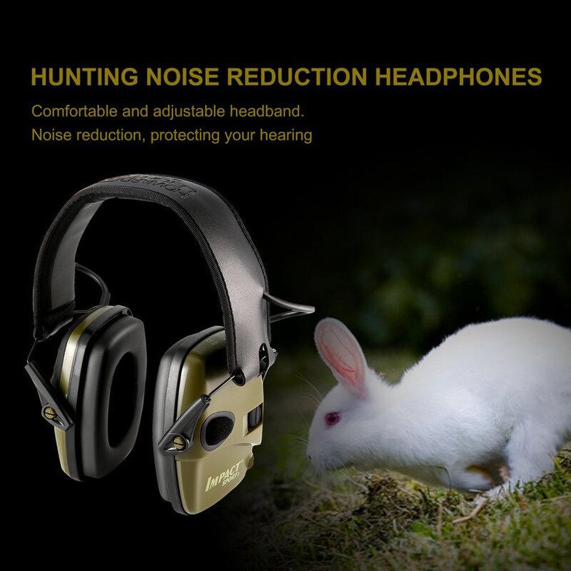 Anti-ruído impacto som amplificação tiro eletrônico earmuff caça tático fone de ouvido de proteção ao ar livre esporte