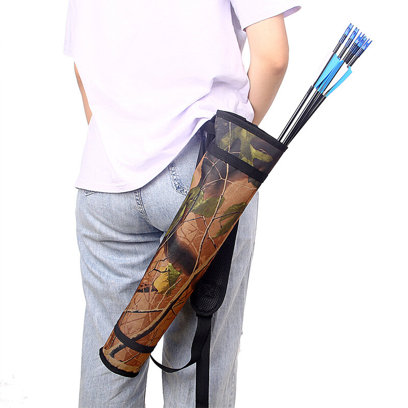Tas Pemegang Panah Ringan Portabel Tas Penyimpanan Kuver Panah Bahu/Pinggang Kantung Penyimpanan Penggunaan Ganda Aksesori Berburu Luar Ruangan
