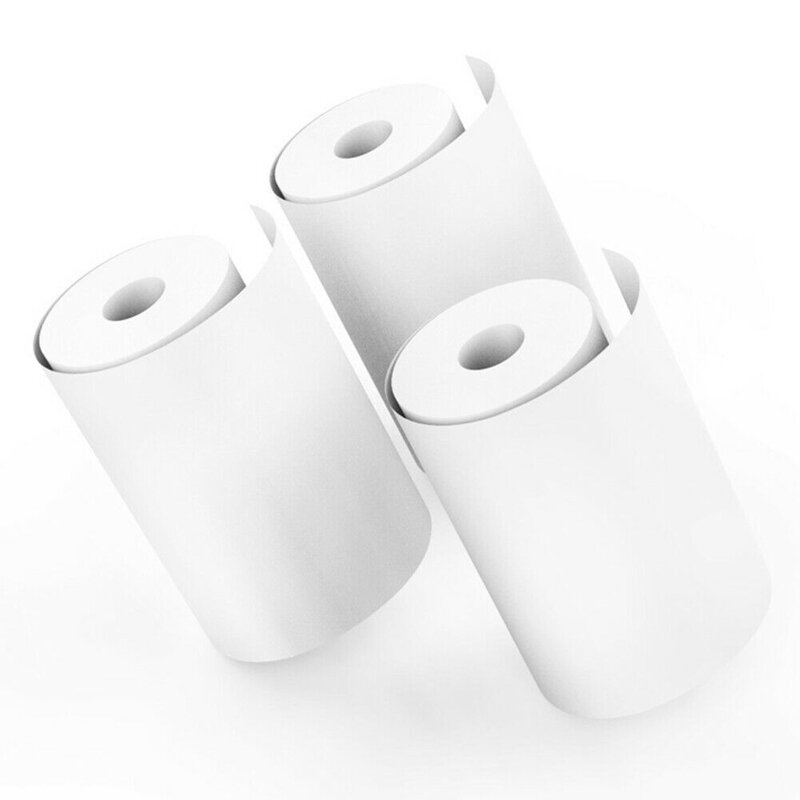 10 Rolls White Kid Camera Wood Pulp Thermal Paper Instant Print Replacement Part 