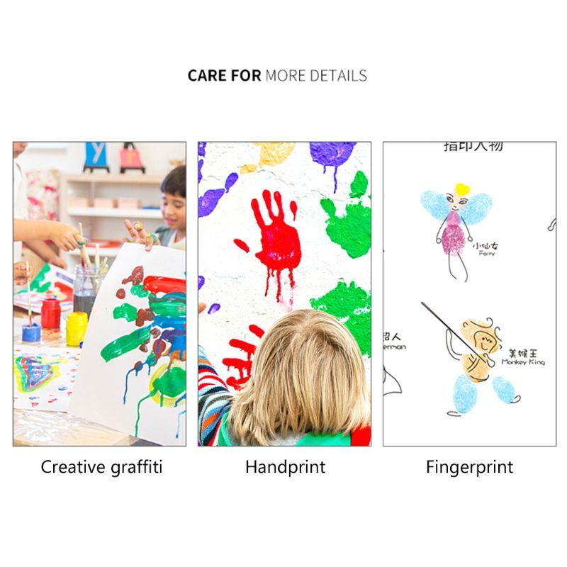 Peinture de doigt Graffiti lavable pour garçons et filles, 12 pièces, fournitures scolaires de fête pour enfants