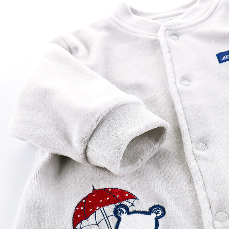 Body niemowlęce dziecięce wiosenne i jesienne ciepłe ubrania pełzające otwórz plik odzież typu outdoor cut Plush