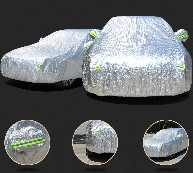 غطاء سيارة سميك من الألومنيوم ، 3 طبقات ، مقاوم للماء ، ضد المطر والشمس ، لسيارات bmw ، ford ، nissan ، kia ، mazda