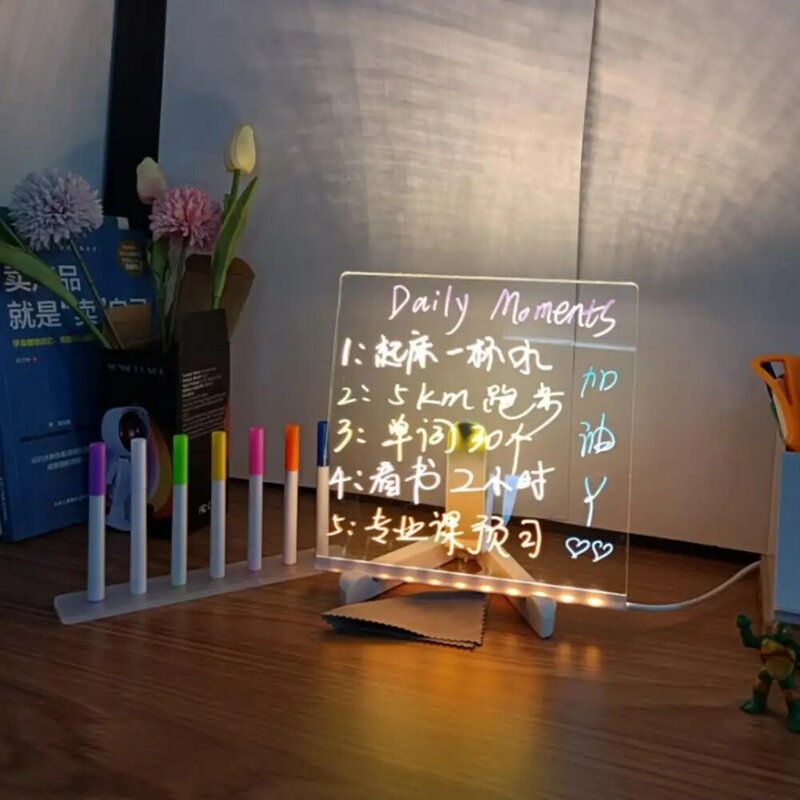 Tablero de escritura reutilizable para el hogar, tablero de mensajes de momento diario, estilo coreano creativo, decoración de escritorio, multiusos