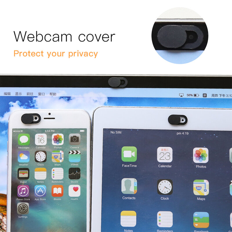 6pc 18pc WebCam Cover Shutter Magnet Slider Plastic For iPhone Web Laptop PC For iPad Tablet Camera Mobile Phone Privacy Sticker