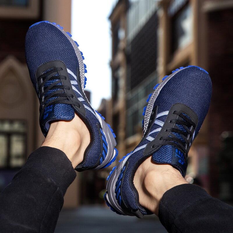 Męskie trampki miłośnicy mody buty oddychające buty do biegania wygodne spacery Jogging obuwie lekkie Tenis Masculino 46