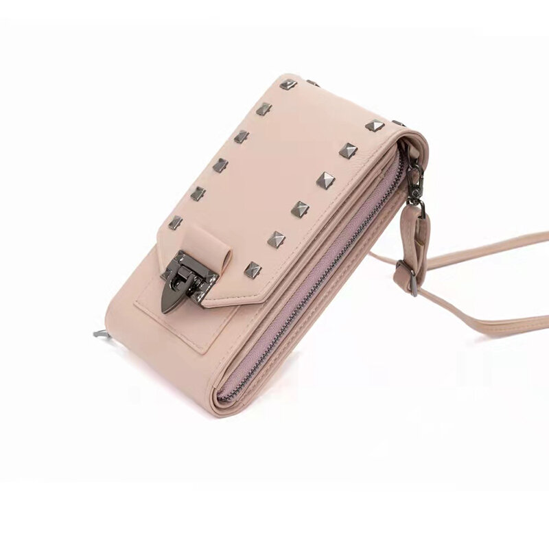 تصميم جديد صغير بو حقيبة الهاتف المحمول مسمار تصميم المرأة الكتف عبر الجسم حقيبة شعبية سيدة صغيرة حقيبة يد متعددة الوظائف المحفظة