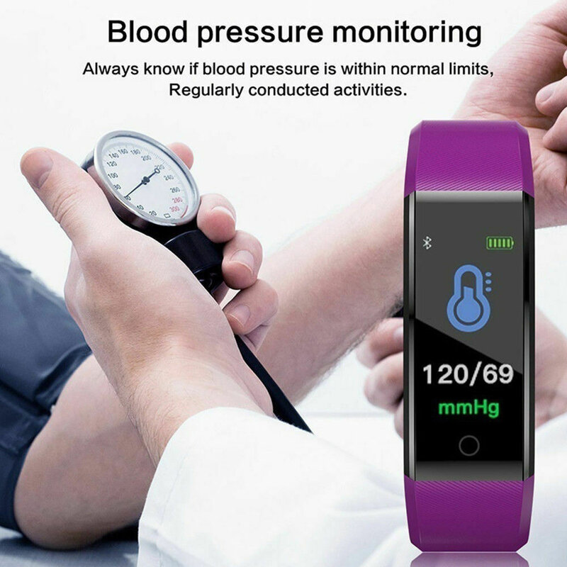 Relógio inteligente 115 mais pulseira esportiva uhr masculino rastreador de fitness monitor de freqüência cardíaca pulseira digital banda relógio feminino para android