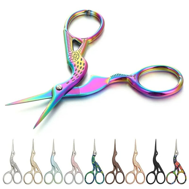 1Pc Retro Stainless Steel Scissors Cross Stitch Scissors Embroidery Sewing Craft Thread Scissors For Home Office Accessories