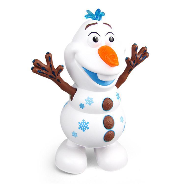 Boneco de neve olaf, brinquedo musical com luz que acende com música, 5 músicas, presente de natal para crianças, aniversário, ano novo, 2021