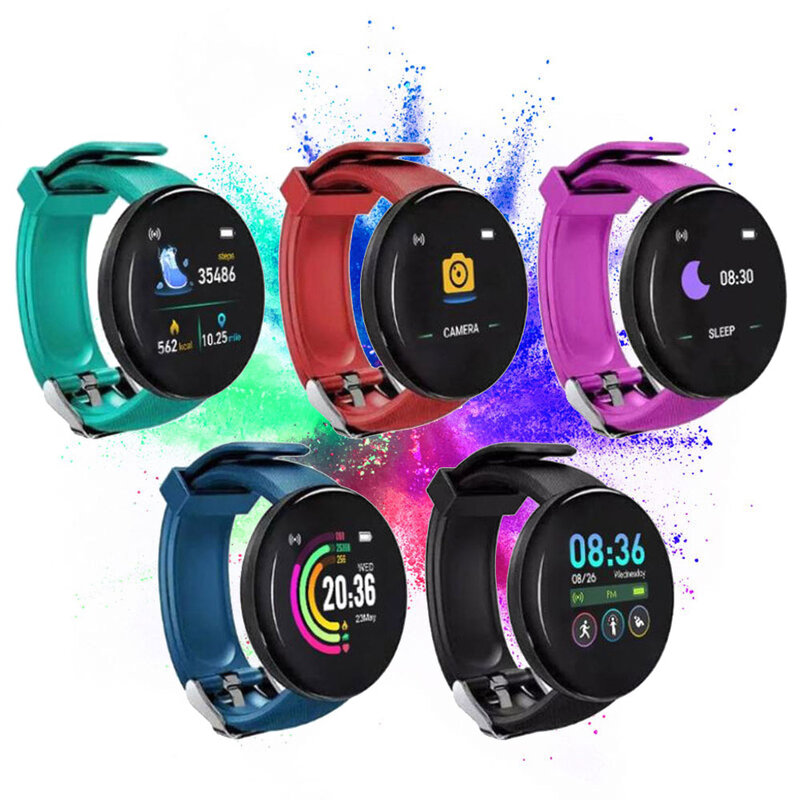 D18 relógio inteligente das mulheres dos homens pressão arterial monitor de freqüência cardíaca smartwatch esporte rastreador relogio masculino 116plus d18s relógio inteligente