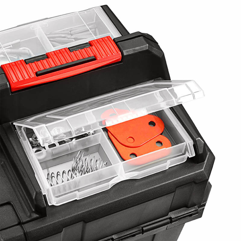 プラスチックツールボックスハードウェア収納ケースホーム多機能車の修理ボックスコンテナケース大電気技師ツールボックス