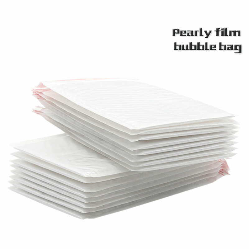 Pérola filme 11*11cm branco 10 pçs impermeável branco bolha envelope sacos de correio anti-choque anti-pressão anti-estática