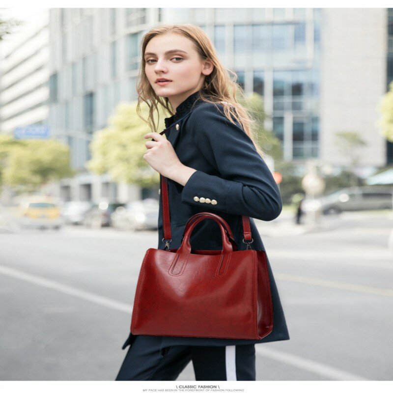 100% Genuine leather Women handbags 2021 New Simple handbag trend One Shoulder Messenger Bag trend bag