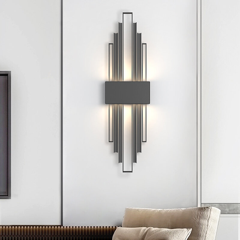 Luz de luxo lâmpada de parede high-end quarto lâmpada de cabeceira simples e moderno decoração interior sala de estar sofá tv fundo da parede de luz