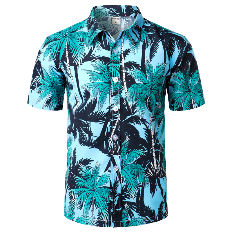 Camisa hawaiana para hombre,ropa con estampado de palmera,ideal #12 