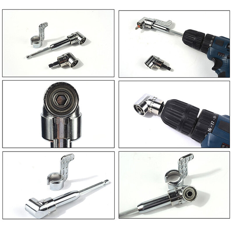 1/4In Magnetic Driver Drill Bit Adapter 105 Degree Right Angle Electric ScrewDriver Bit Angle Adapter