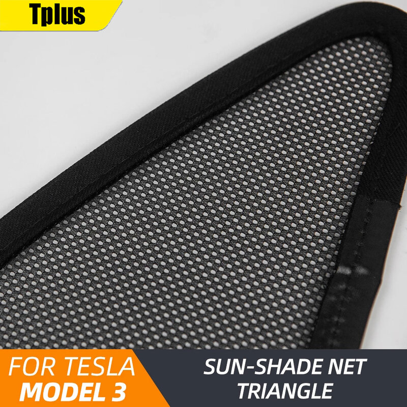 Tplus Car Window Triangle parasole Net per Tesla Model 3 accessori parasole parasole interno modello tre