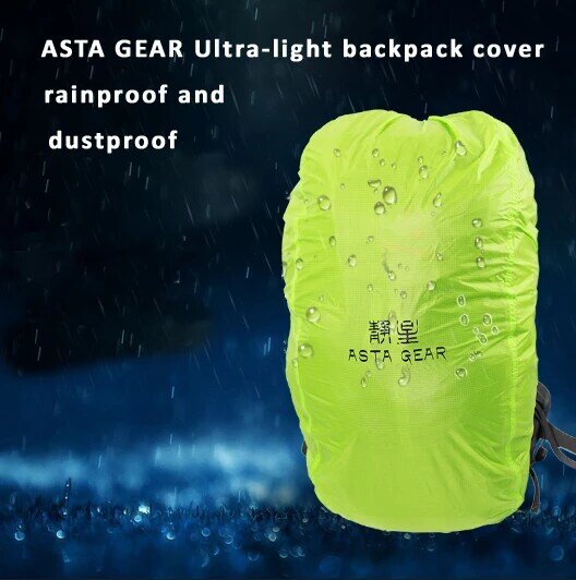 Чехол для рюкзака Asta Gear, водонепроницаемый легкий Пыленепроницаемый Чехол, силиконовый чехол с покрытием 20d для альпинизма