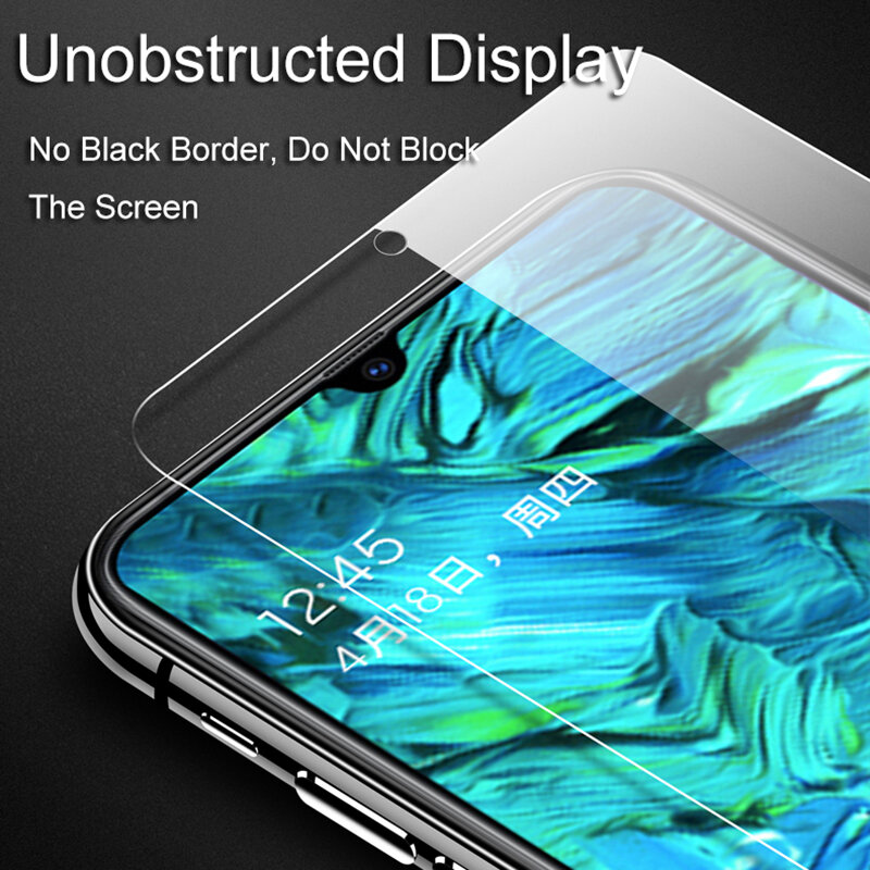 3 piezas de la protectora de vidrio templado para Samsung A70 A50 A30 A40 A20 A10 A40 A60 A20s A30s A50s Protector de pantalla de protección