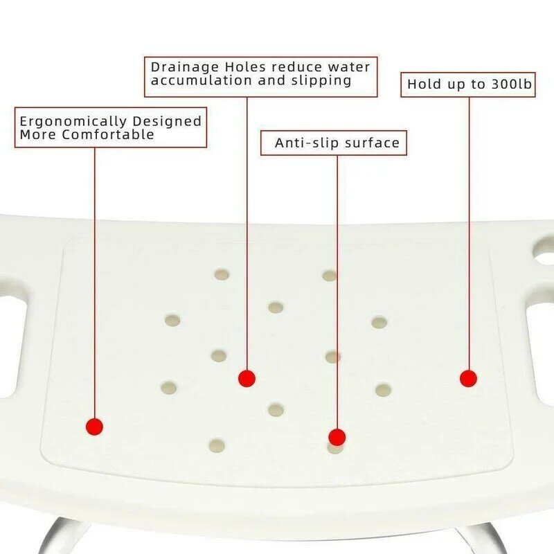 Silla de ducha para tratamiento de alta obesidad, taburete para bañera, 8 unidades