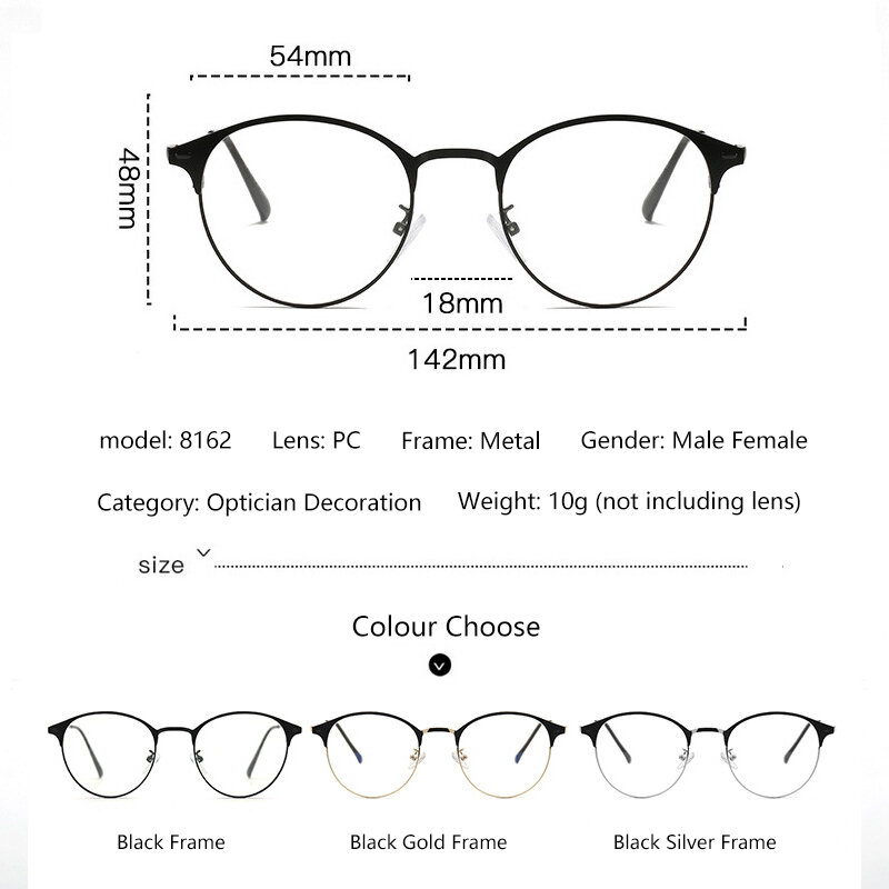 Multifunction Fashion Photochromic Polarized Sunglasses Men Round Anti Blue Light Glasses Women Driving Goggles Glasses Frame