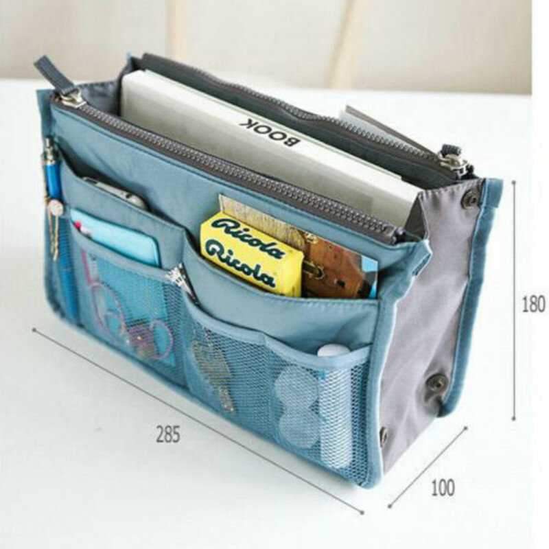 미국 여성 레이디 여행 삽입 핸드백 주최자 지갑 대형 라이너 주최자 깔끔한 가방 장난감 저장 가방
