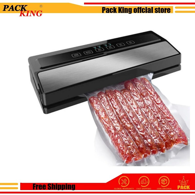 Vacuum Sealing Machine Bag Sealer Fresh Packaging Food Fruit Fish Meat Packer Plastic Film Vaccum Film Home Use