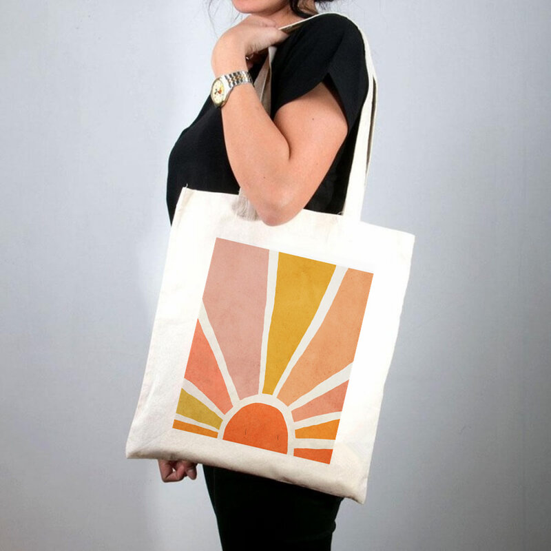2021 сумка-шоппер черного суши Дракон печатная Сумка-тоут для женщин Harajuku сумка для покупок через плечо; Сумка-шоппер леди Сумки-холсты
