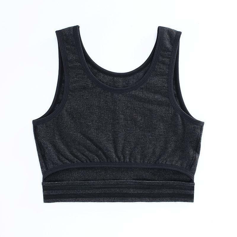 Sports Underwear Women's Shockproof Running Gathered And Shaped Vest Type Traceless Bra Steel Ring Free Sagging Thin